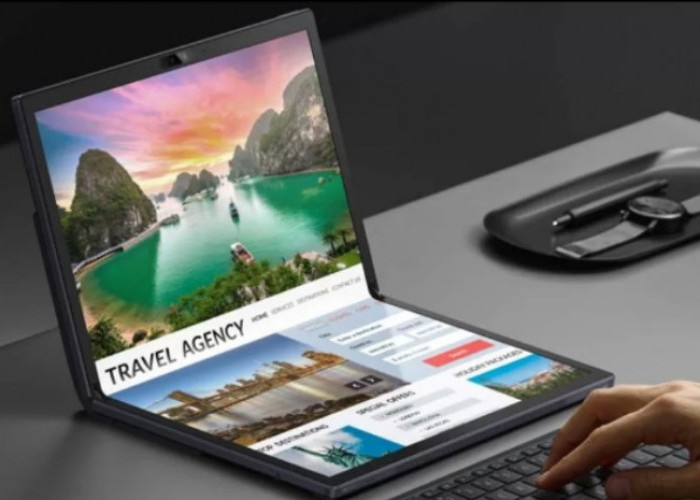 Canggihnya Huawei MateBook Fold, Laptop Futuristik Layar Lipat Pertama dengan HarmonyOS 5