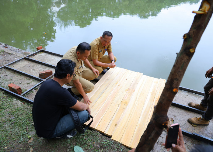  PJ Wako Cheka: Tinjau Langsung Progres Proyek Revitalisasi Kambang Iwak Palembang