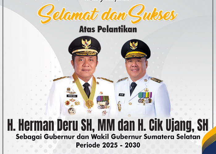 DPW Garda Pemuda Nasdem Sumsel Mengucapkan Selamat atas Pelantikan Herman Deru dan Cik Ujang