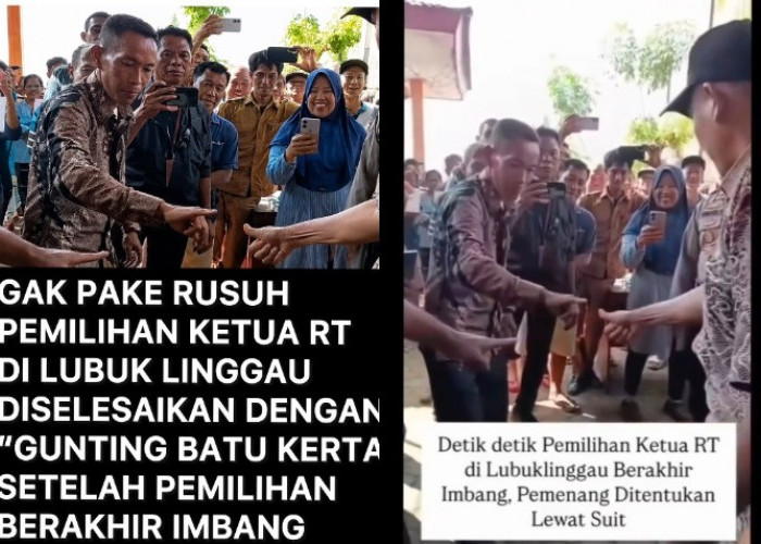 Unik! Pemilihan Ketua RT di Lubuk Linggau Ditentukan Lewat Suit Gunting Batu Kertas