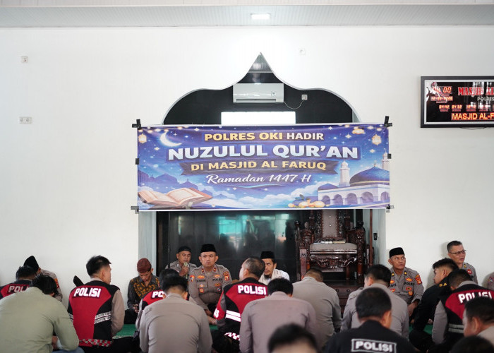 Momentum Memperkuat Iman dan Integritas Personel, Polres OKI Peringati Nuzulul Quran 
