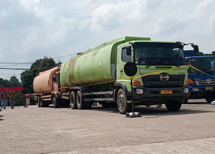 Diduga Angkut BBM Ilegal Tiga Truk Tangki Diamankan Polres Banyuasin, 3 Sopir Resmi Tersangka