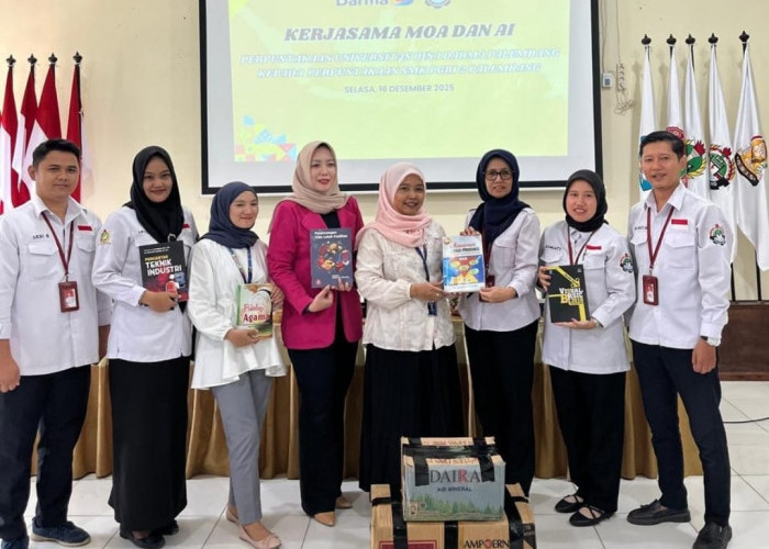 Perkuat Budaya Literasi, Perpustakaan UBD Teken MoA dengan SMK PGRI 2 Palembang
