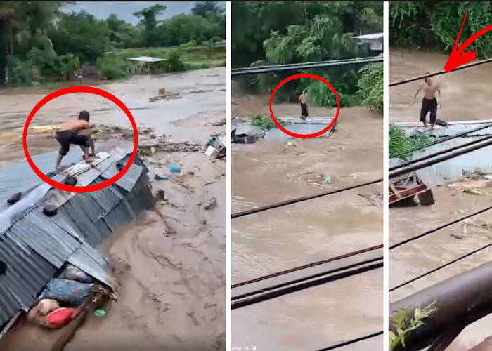 Viral, Gara-gara KTP Bapak Gondrong Bersama Rumahnya Terbawa Arus Banjir di Sumbawa, Bagaimana Ceritanya?