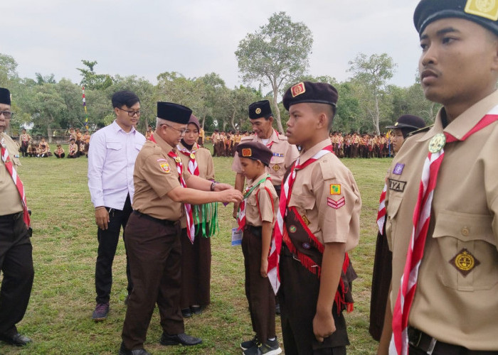 Ribuan Anggota Pramuka Ogan Ilir Ikuti Perkemahan Akhir Tahun dan Raimuna di Tanjung Senai
