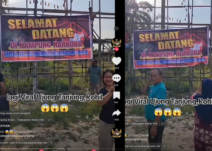 Viral, Warga Gelar Spanduk Beli Narkoba Seperti Kacang Goreng di Rokan Hilir 