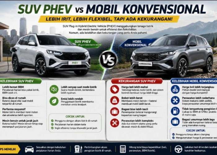 SUV PHEV vs Mobil Konvensional: Lebih Irit BBM, tapi Ada Kekurangan yang Wajib Dipahami
