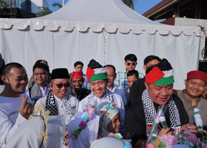 Lautan Massa Padati Aksi Bela Palestina VI di Palembang, Ratu Dewa: Solidaritas Kemanusiaan Tak Boleh Padam