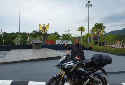 Warga Banyuasin Ini Touring Motor Hingga Perbatasan Malaysia, Kampanyekan Kemerdekan Indonesia 
