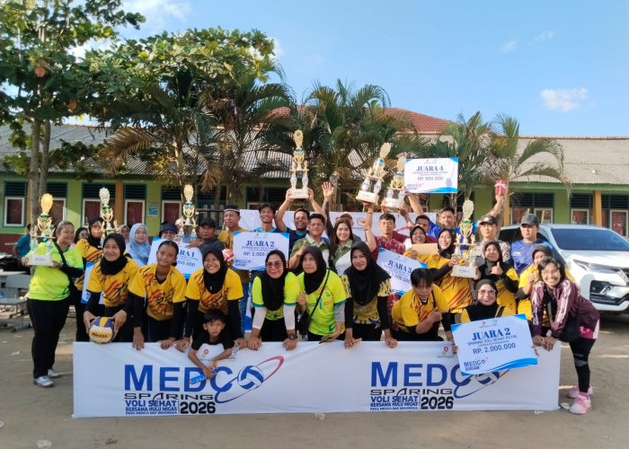 Medco E&P Dorong Sportivitas Lewat Sparing Voli di Pemulutan, Pererat Hubungan dengan Warga Jalur Pipa