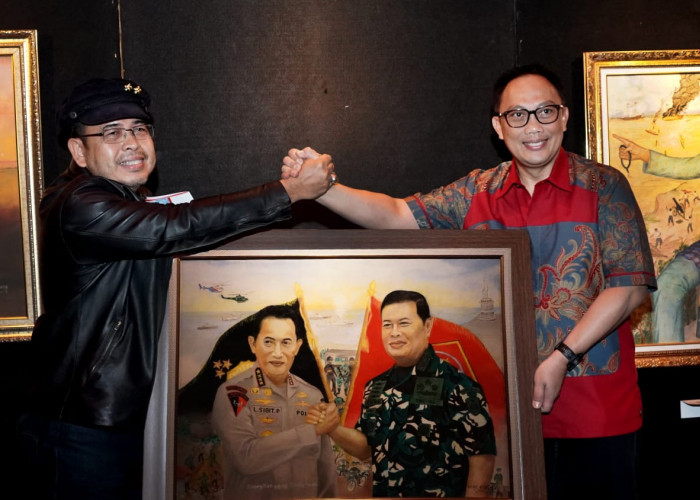 Ikut Meriahkan HUT Bhayangkara ke-77, Pamerkan 100 Lukisan Karya Seniman Palembang, 3 Lukisan Laku Dilelang
