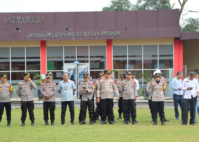 Polres Muara Enim Gelar Apel Operasi Mantap Praja Musi 2024 untuk Pengamanan Pilkada