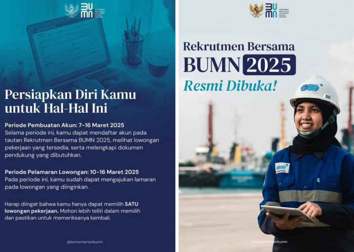 Rekrutmen Bersama BUMN 2025 Resmi Dibuka 7 Maret, Ada 2.000 Lowongan Kerja Menarik! Simak Informasi Lengkapnya