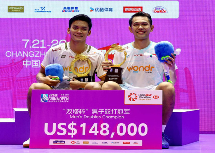 Ini Komentar Haru Fajar/Fikri usai Pertahankan Gelar China Open 