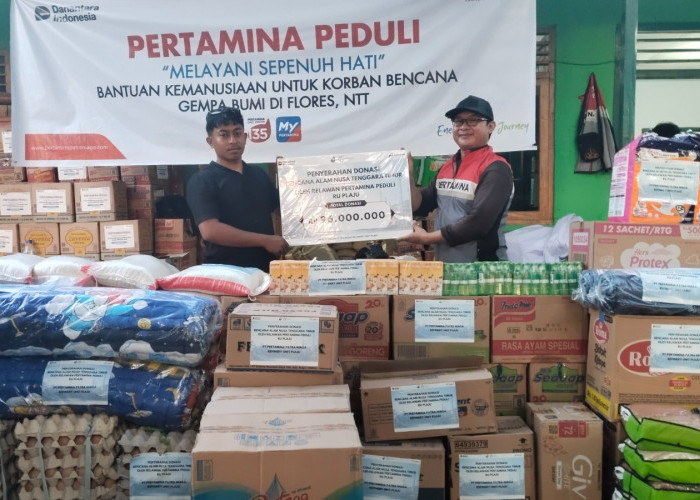 Wujud Solidaritas Kemanusiaan, Kilang Plaju Kirimkan Bantuan Sembako dan Perlengkapan Darurat ke Manggarai NTT