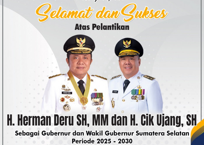 Bank Sumsel Babel Mengucapkan Selamat atas Pelantikan Herman Deru dan Cik Ujang