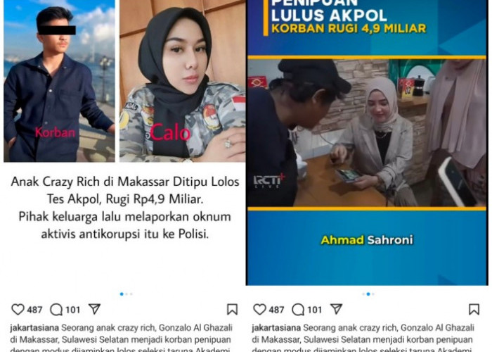 Anak Pengusaha Skincare Makassar Jadi Korban Penipuan Akpol Rp4,9 M, Pelakunya Istri Crazy Rich Tanjung Priok?