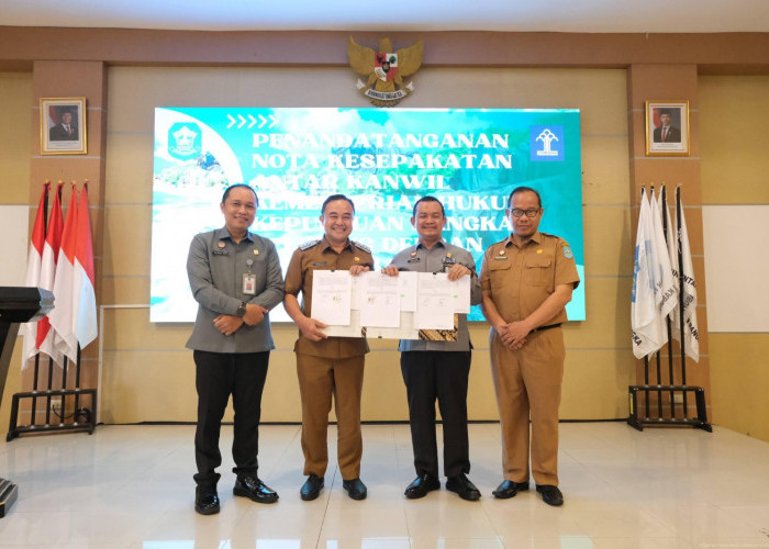Kanwil Kemenkum Babel dan Pemda Tandatangani Nota Kesepakatan Optimalisasi Tusi