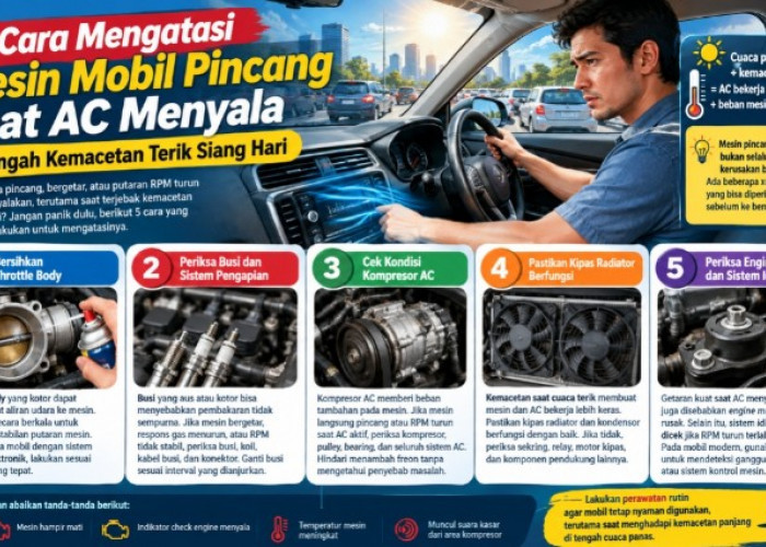 Jangan Panik, Ini 5 Cara Mengatasi Mesin Mobil Pincang Saat AC Menyala di Tengah Kemacetan
