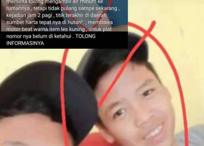 Usai Antar OTD Membeli Minuman, Pelajar SMP di Musi Rawas Dilaporkan Menghilang 