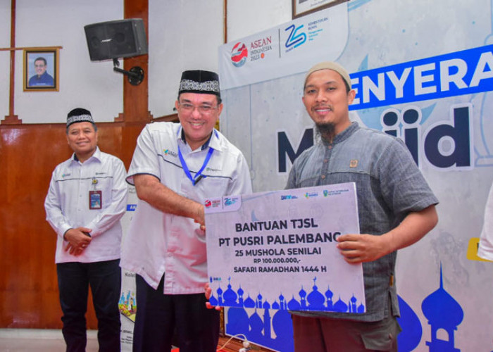 Bulan Penuh Berkah, PT Pusri Bantu 78 Masjid-Musala di Palembang 