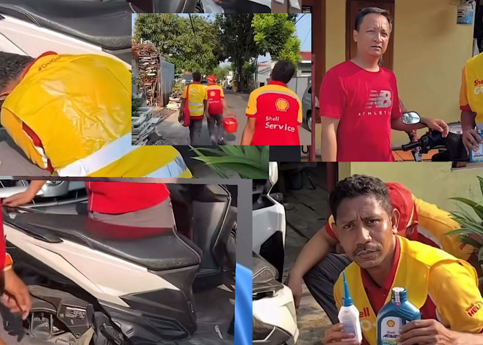 AMALAK, Karyawan SPBU Shell Sampai Kasih Servis Ganti Oli Keliling Buat Bertahan Hidup 