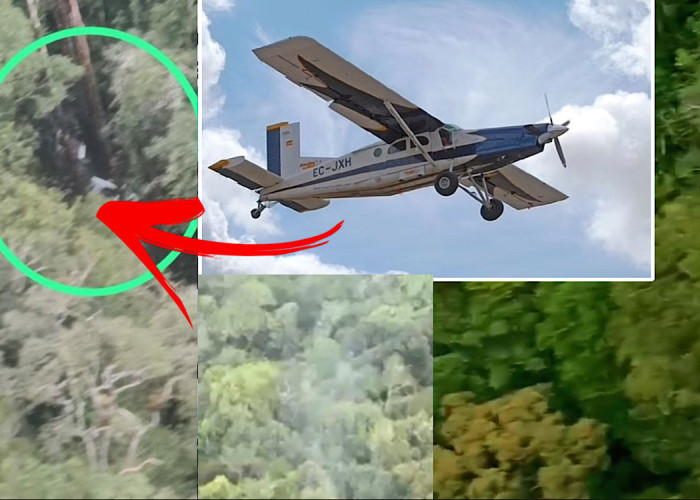 Detik-detik Penampakan Lokasi Puing-puing Pesawat Smart Air di Binuang Kaltara Terekam Tim SAR