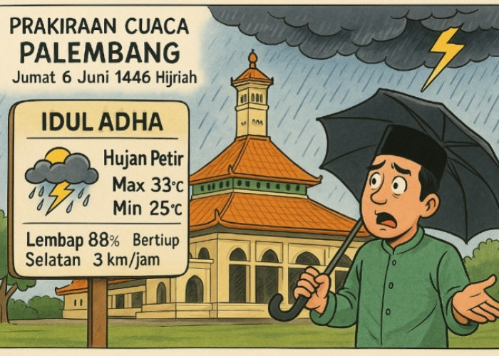 BMKG Keluarkan Peringatan Dini Cuaca Kota Palembang dan Sekitarnya Saat Idul Adha 1446 H
