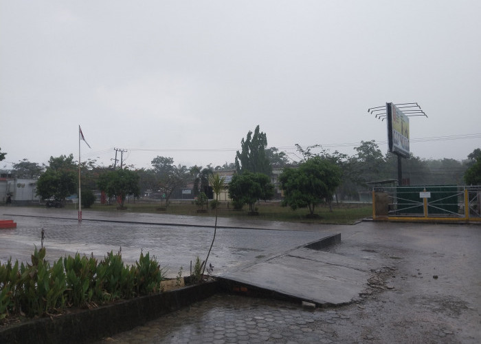Hujan Deras Guyur Banyuasin