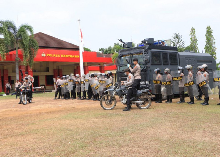 893 Personel Kepolisian Siap Amankan Pemilu 2024 di Banyuasin, Polres Gelar Simulasi 
