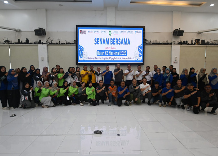 Peringatan Bulan Bakti K3 Nasional 2026, Pelindo Reg 2 Palembang Selenggarakan Senam, Donor Darah dan Layanan 