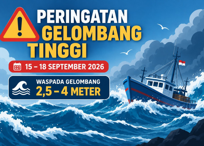 Jangan Sepelekan! Gelombang Laut hingga 4 Meter Mengancam Sejumlah Perairan, Termasuk Wilayah Sumbagsel