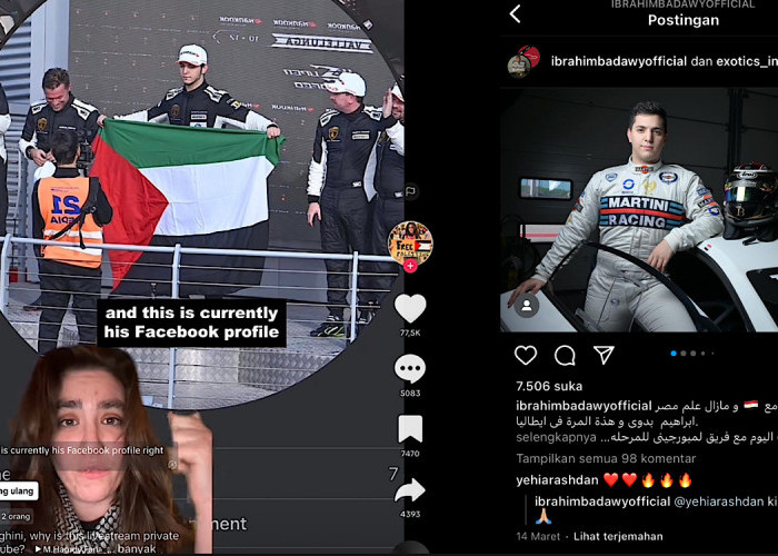 Pebalap Lamborghini Ibrahim Badawy Angkat Bendera Palestina Usai Menang Lomba, Livestreaming Mendadak Hilang!