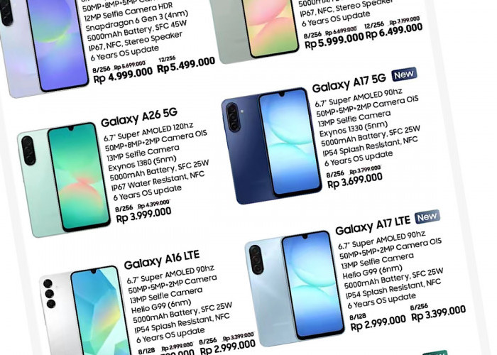 7 HP Samsung A Series Turun Harga: Nomor 1-2 Performa Tinggi, Nomor 6-7 Lebih ke Harga Lebih Murah 