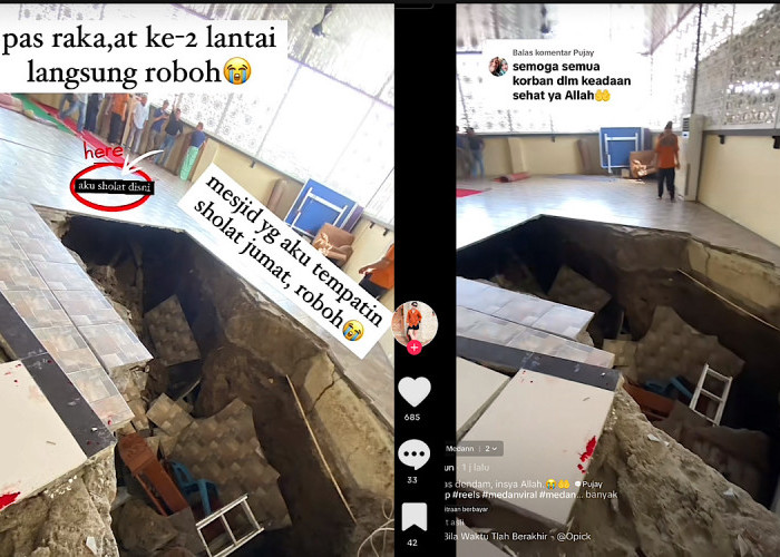 Lantai Masjid J City Tiba-tiba Amblas Saat Rakaat Kedua Salat Jumat, Netizen Doakan Para Korban Cepat Sembuh  