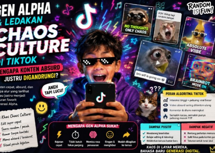 Gen Alpha dan Ledakan “Chaos Culture” di TikTok, Ini Alasan Mengapa Konten Absurd Justru Digandrungi