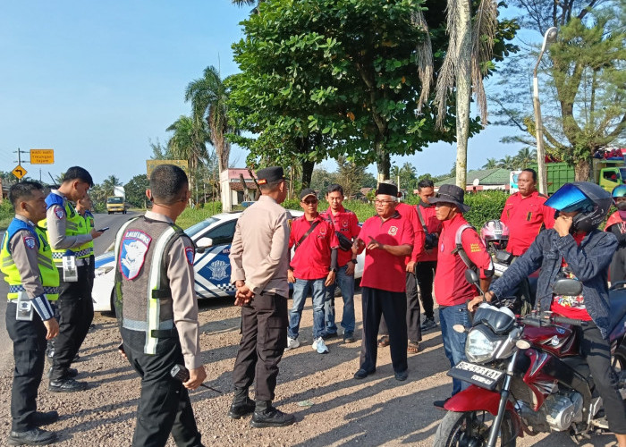 Buruh Kasbi OKI Sampaikan Aspirasi Hari Buruh ke Palembang, Ini Pesan Polsek Teluk Gelam