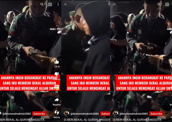HARU, Prajurit TNI Ini Dibekali Al Quran Sebelum Berangkat ke Papua oleh Ibunya, Sikap Mulia Anak Jadi Panutan