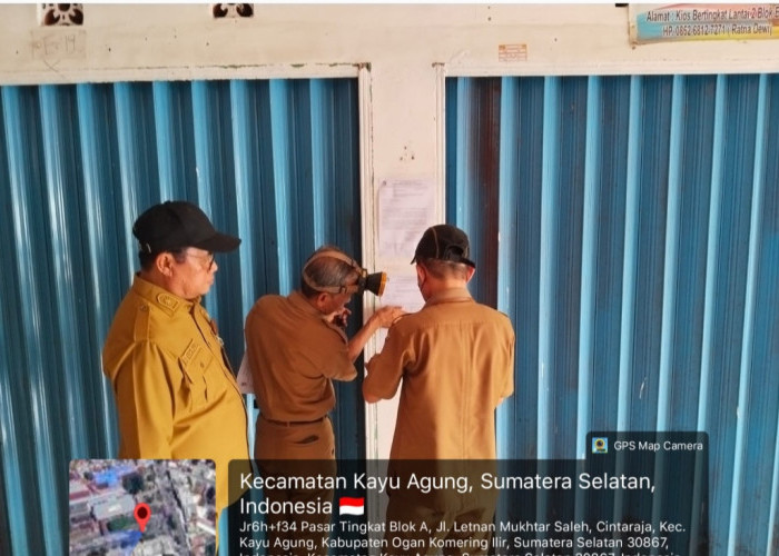 Dinas Perdagangan OKI Tertibkan Kios Pasar Kayuagung, 181 Kios Terancam Dikosongkan