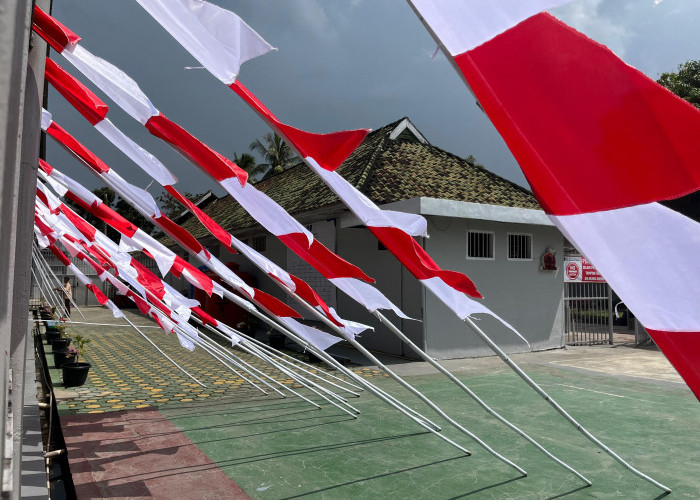 Sambut HUT Kemerdekaan RI ke-80, Lapas Tanjung Raja Ogan Ilir Mulai Pasang Ornamen Serba Merah Putih