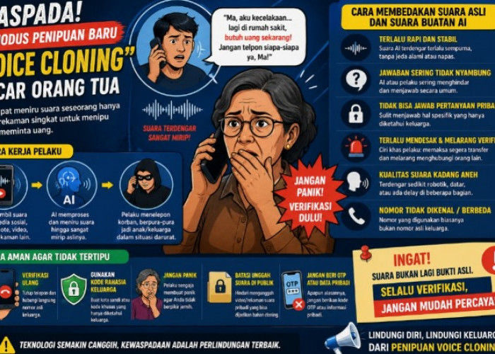 Waspada! Fenomena Modus Penipuan “Voice Cloning” Incar Orang Tua, Suara Anak Bisa Dipalsukan AI
