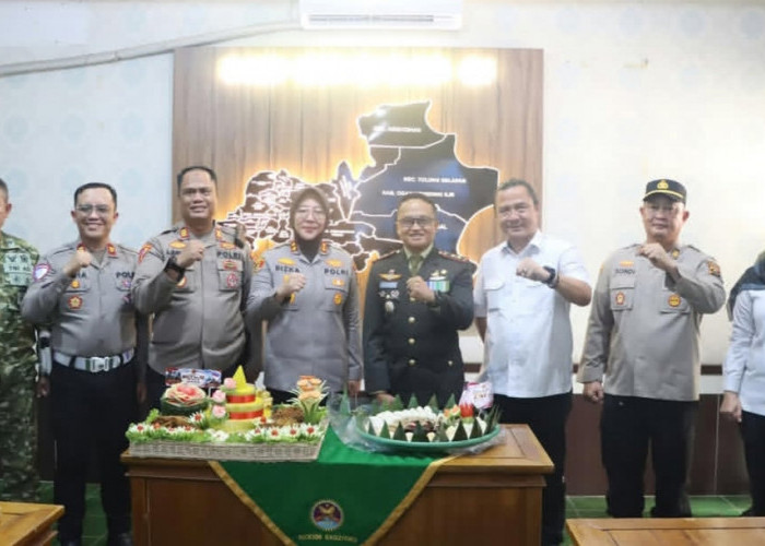 HUT TNI ke-81, Polres Ogan Ilir dan Polsek Jajaran Gelar Anjangsana ke Kodim dan Koramil
