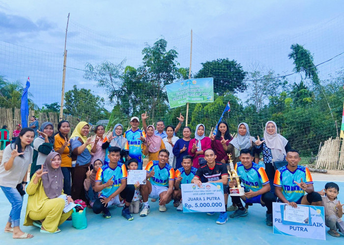 TRAVOLB A dan BMS Raih Juara di Final Turnamen Voli 'Kades Cup 2025' Desa Lubuk Raman