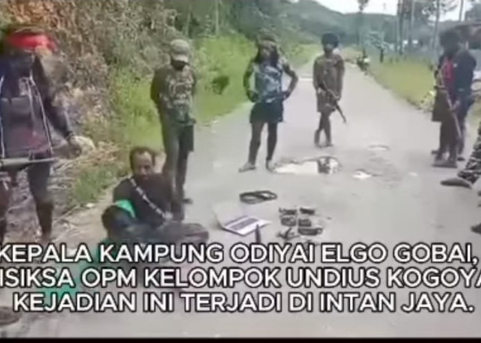 Video Viral, Kekejaman OPM Terhadap Kepala Kampung di Intan Jaya Papua, Rekasi Kodam XVIII ?