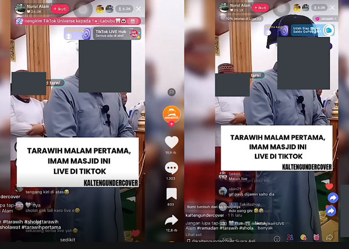 Viral Video Imam Tarawih Live di TikTok, Komentar Netizen Bikin Salfok, Berikut Faktanya  