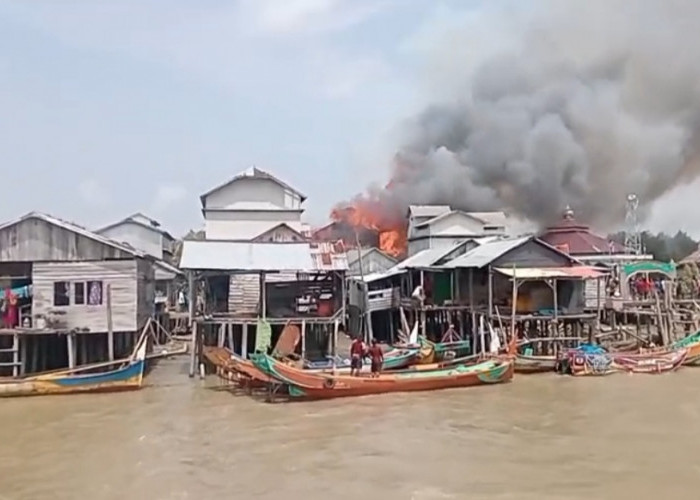2 Unit Rumah dan Gedung Walet di Desa Simpang Tiga Jaya OKI Hangus Terbakar