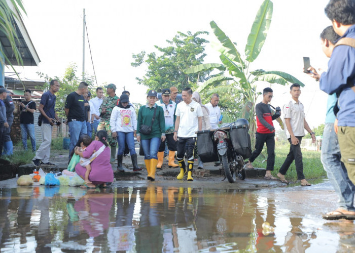 Gerak Cepat! Pj Wako Palembang Tinjau Lokasi Banjir di Keramasan, Segera Bantu 900 Warga Terdampak 