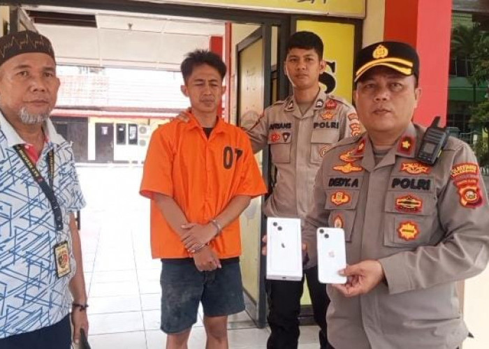 Curi Tas Berisi iPhone Pakai Sebatang Ranting Pohon dari Jendela Kamar, Pria di Palembang Diamankan