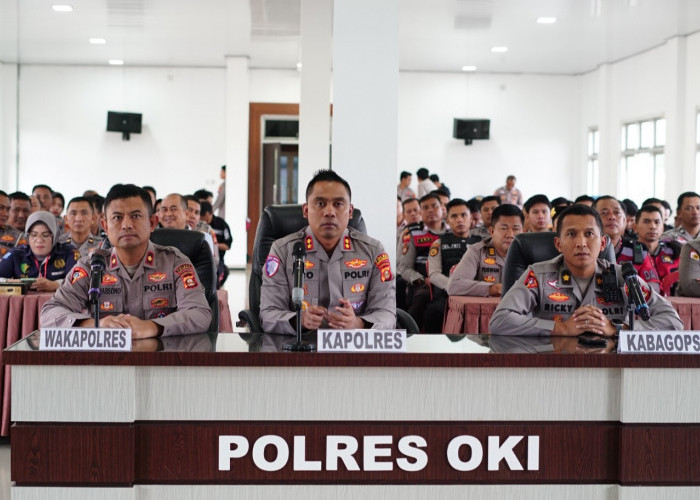 Tingkatkan Kemampuan Personel, Polres OKI Latihan Pra Jelang Ops Ketupat Musi