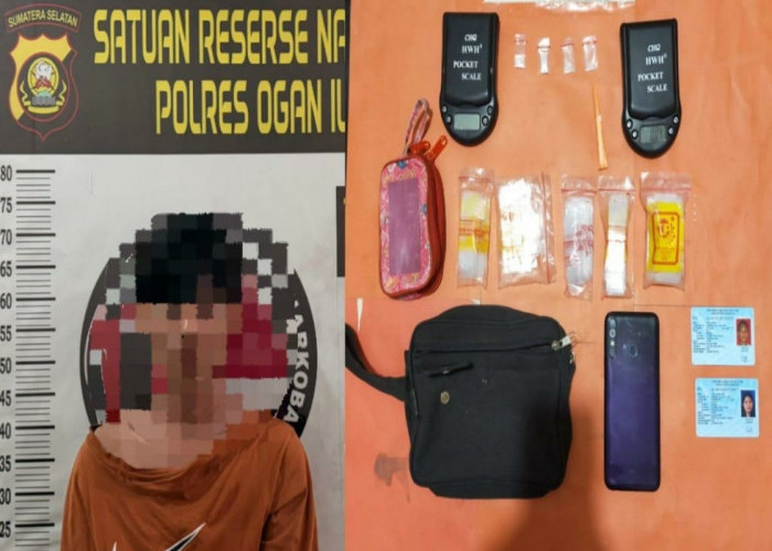 Gerebek Bedeng di Tanjung Raja, Satres Narkoba Polres Ogan Ilir Amankan Seorang Pria 21 Tahun dan Sabu 4 Paket